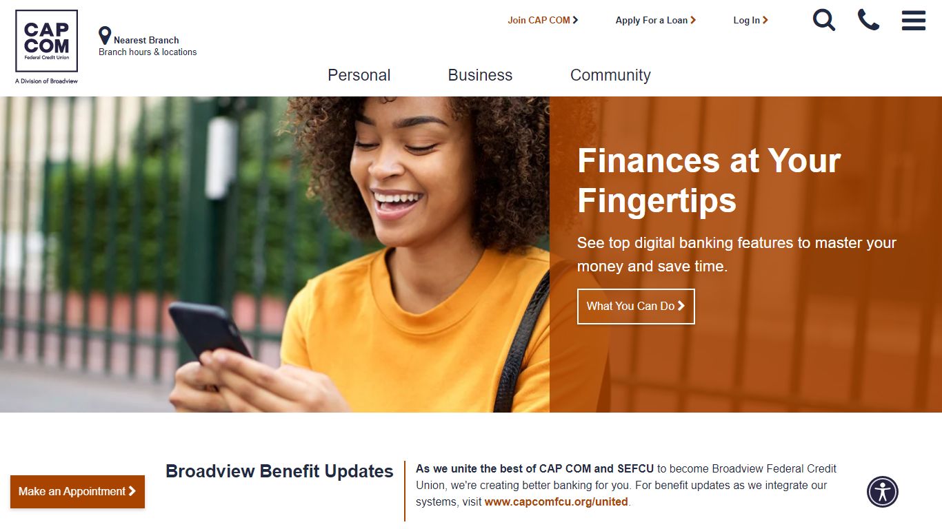CAP COM Federal Credit Union, a Division of Broadview Federal Credit ...